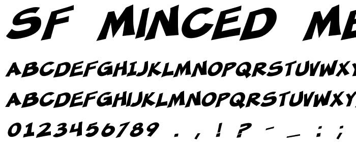 SF Minced Meat Bold Oblique font
